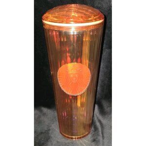 Starbucks 24 oz Iridescent Cold Cup - Rose Gold - Prism Dome Lid